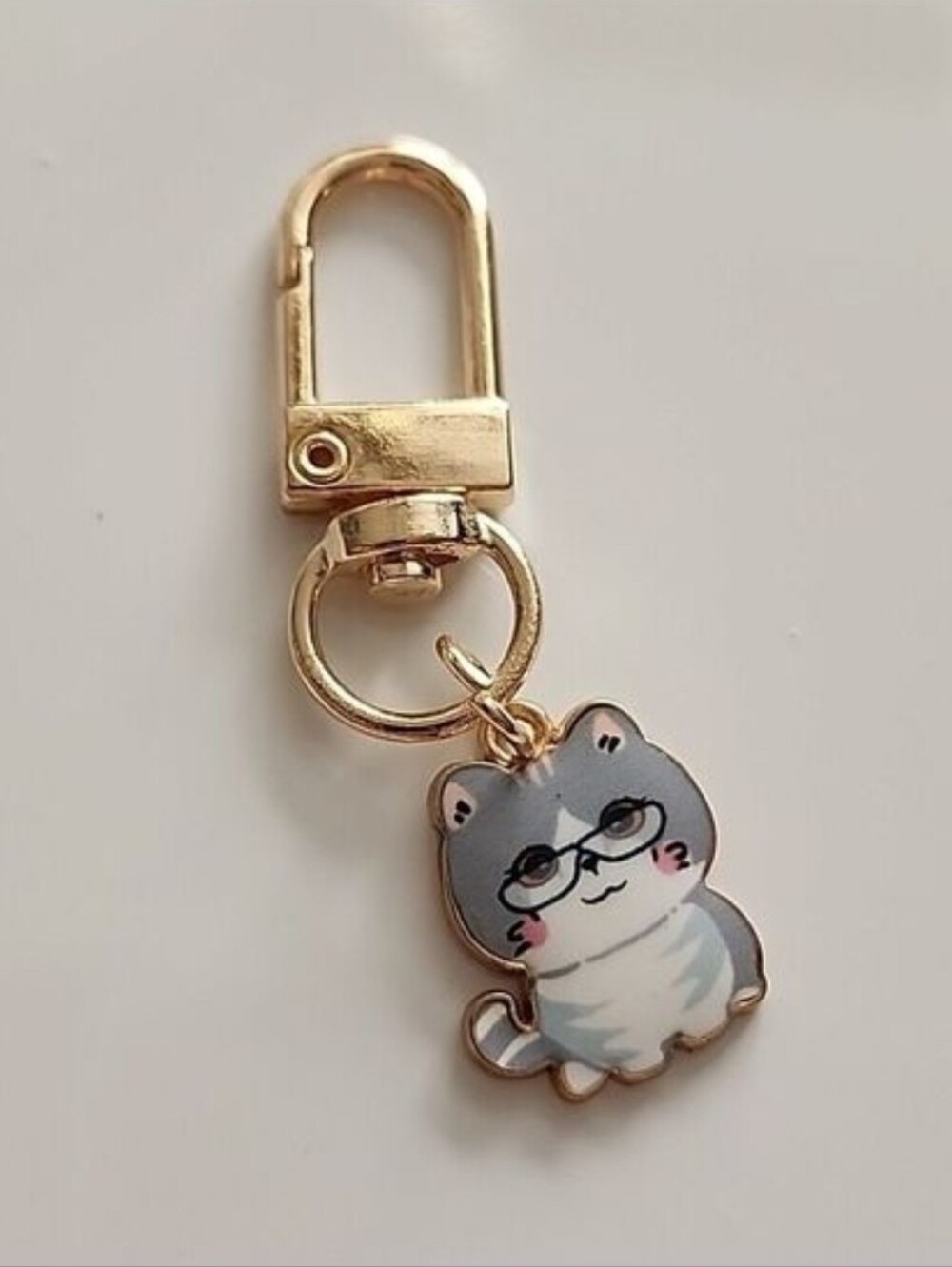 CAT  ZIPPER Pull -purse charm Or Charm bracelet Lobster claw clip closure